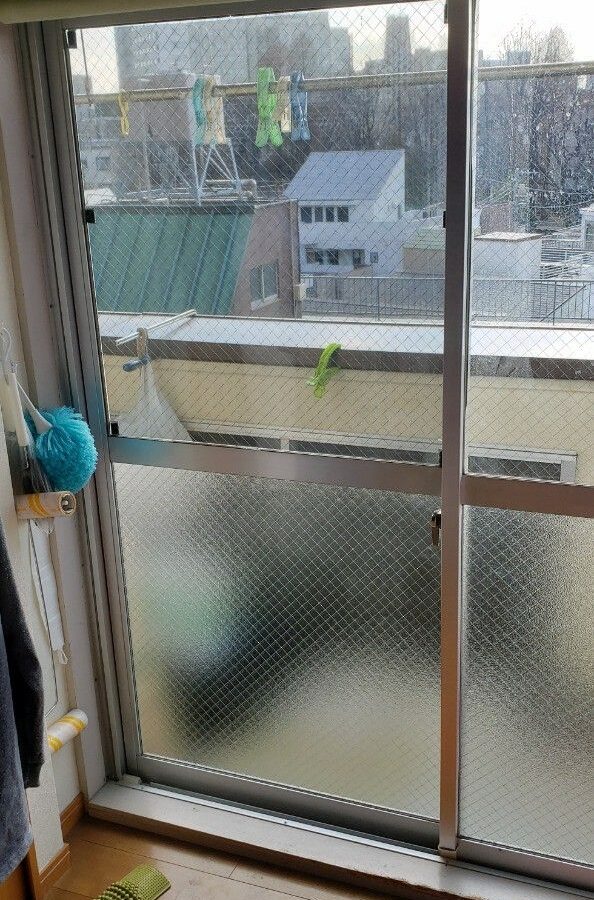 ベランダ掃き出し窓の霞菱ワイヤー交換｜文京区の施工写真