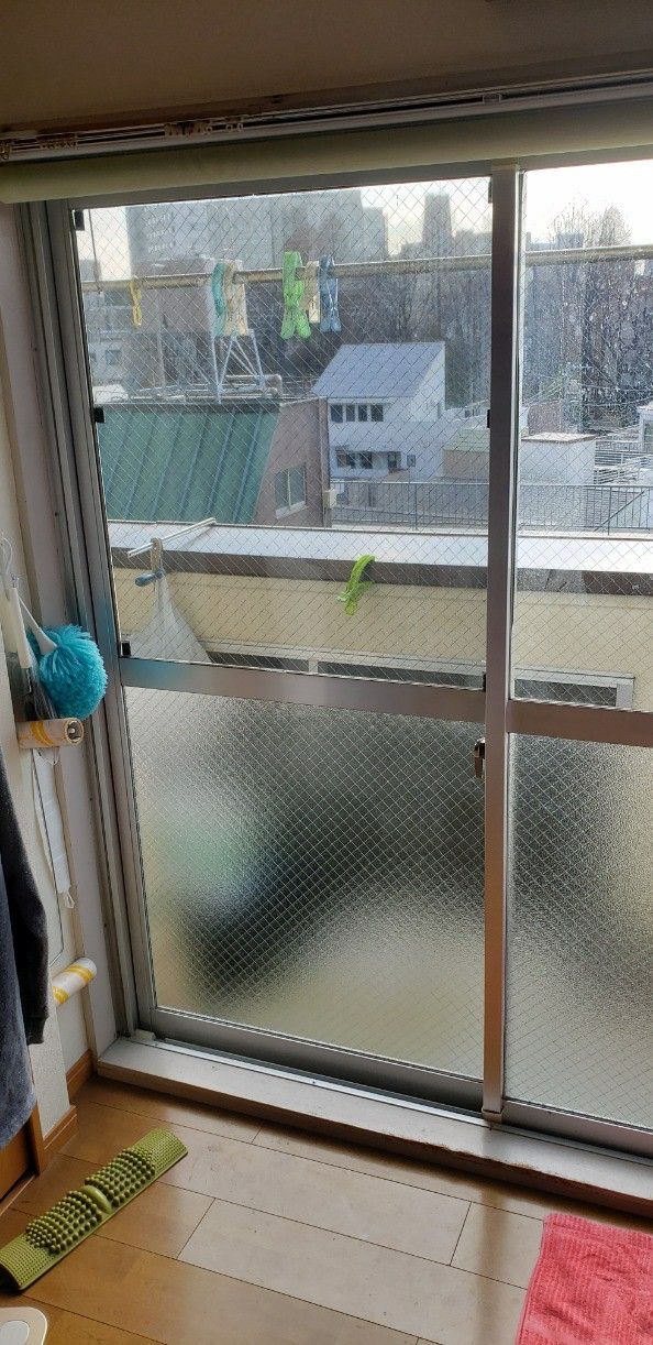 文京区ベランダ掃き出し窓に霞菱ワイヤーを入れ替えた施工後の様子